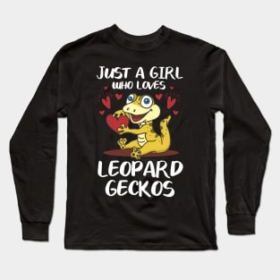 Just a Girl Loves Leopard Geckos Long Sleeve T-Shirt